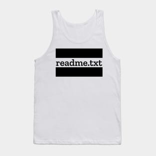 readme.txt in between the lines Tank Top